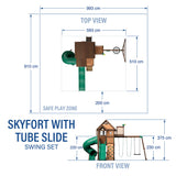 Parco Giochi Skyfort con scivolo tubolarelare