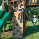 Parco Giochi Skyfort in legno con scivolo tubolarelare