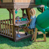 Parco Giochi Skyfort in legno con scivolo tubolarelare