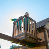 Parco Giochi Skyfort in legno con scivolo tubolarelare