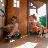 Parco Giochi Skyfort in legno con scivolo tubolarelare