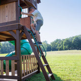 Parco Giochi Skyfort in legno con scivolo tubolarelare