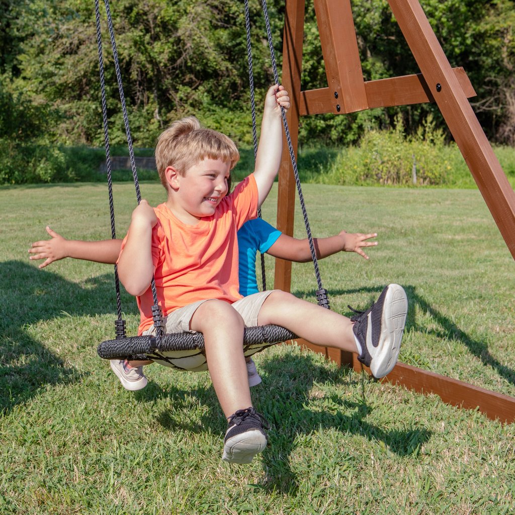 Parco Giochi Skyfort in legno con scivolo tubolarelare