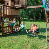 Parco Giochi Skyfort in legno con scivolo tubolarelare